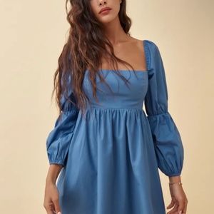 NWT reformation white puff sleeve michaela dress